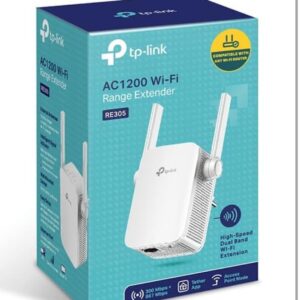 Répéteur WiFi TP-Link RE305 Amplificateur WiFi AC1200, Extendeur WiFi jusqu'à 120㎡, Répéteur WiFi puissant avec un port Ethernet, Compatible avec toutes les box Internet, Jusqu'à 120 m² | 18 appareils