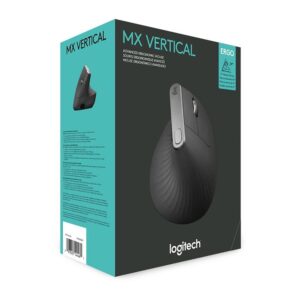 Logitech MX Vertical Souris sans Fil Ergonomique, Multi-Dispositifs, Bluetooth ou 2,4 GHz avec Récepteur USB Unifying, Suivi Optique 4000 PPP, 4 Boutons,Portable/PC/Mac/iPad OS - Gris