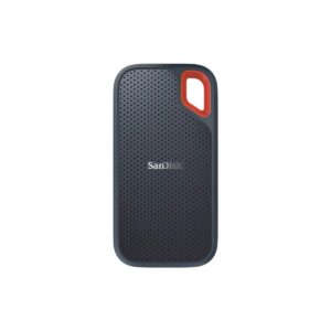 SanDisk 2To Extreme Disque SSD externe, Portable SSD des vitesses allant jusqu'à 1050 Mo/s en lecture, 1000 Mo/s en écriture, USB-C, Résistance à la poussière et à l'eau classée IP65, NVMe SSD, Noir