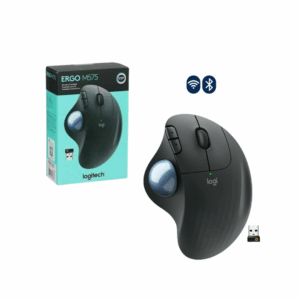 Logitech Souris sans fil ERGO M575 avec trackball, commande facile avec le pouce, lecture précise et fluide, commodité ergonomique, Windows/Mac, Bluetooth, USB - Graphite