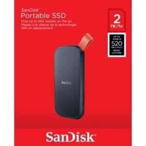 SanDisk 2 To Disque SSD portable allant jusqu'à 520 Mo/s en vitesse de lecture