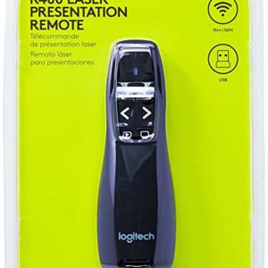 Logitech R400 Télécommande de Présentation sans Fil, 2,4 GHz/Récepteur USB