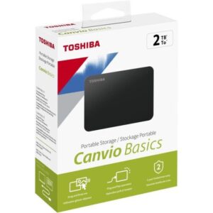 Disque Dur Externe Toshiba Canvio Basics 2To, Noir, USB 3.2. Gen 1