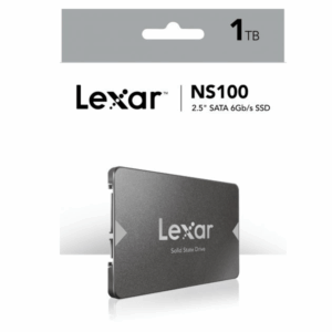 Lexar NS100 2,5" SATA III 6Gb/s SSD 1To Interne, disque dur SSD Jusqu'à 550 Mo/s en Lecture, pour ordinateur portable, ordinateur de bureau/PC (LNS100-1TRB)